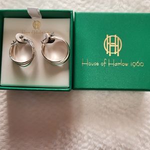 NIB silvertone earrings